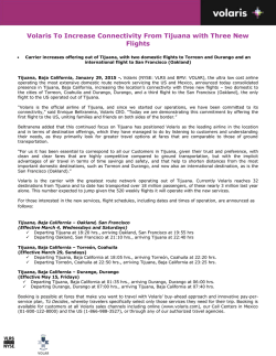 Volaris To Increase Connectivity From Tijuana with Three New Flights