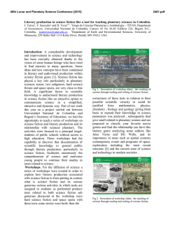 Literary production in science fiction like a tool for teaching planetary