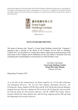 Date of Board Meeting