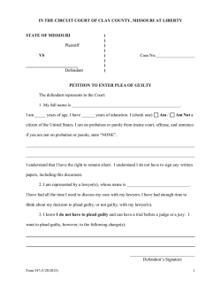 Petition to Enter Plea of Guilty (1/28/2015)