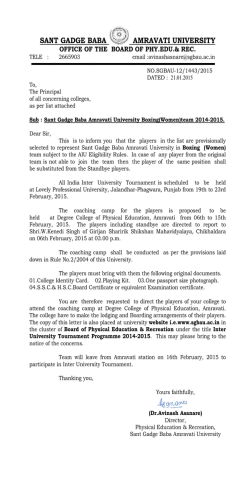 Boxing Women Team - Sant Gadge Baba Amravati University