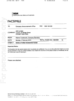 For personal use only