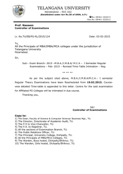 TELANGANA UNIVERSITY