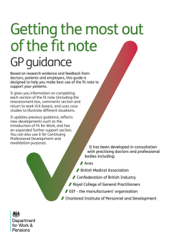 Fit note guide for GP