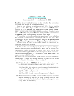 Assignment 3 - CMSC 27200 Theory of Algorithms: Winter 2015