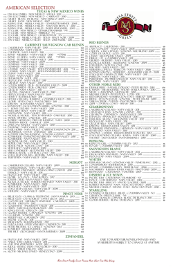 Wine and Champagne - Mesa Street Grill