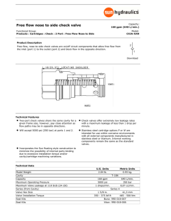 Free flow nose to side check valve