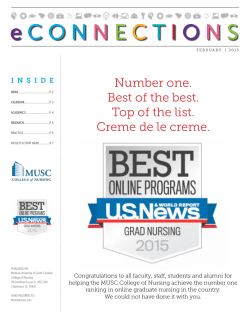 e CON N E C T I O N S - Medical University of South Carolina