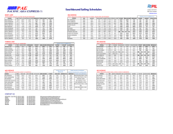 Southbound PIL+PDL Schedules