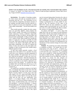 EFFECT OF FE REDOX STATE AND MG/SI RATIO ON EXOPLANET