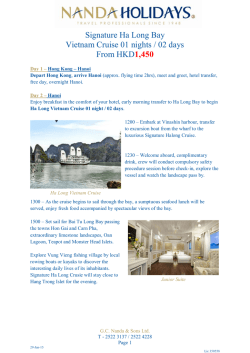 Signature Ha Long Bay Cruise 01N / 02D from