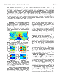 The Subsurface Structure of the Compton - USRA