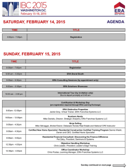 SATURDAY, FEBRUARY 14, 2015 AGENDA