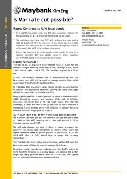 Is Mar rate cut possible?