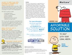 Legal Plan - IASIS Healthcare