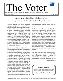 The Voter - League of Women Voters of Seattle