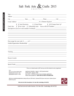 2015 Application - Salt Fork Arts and Crafts Festival