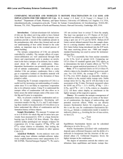 COMPARING MEASURED AND MODELED Ti - USRA