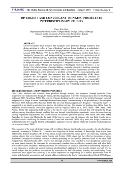 divergent and convergent thinking projects in interdisciplinary studies