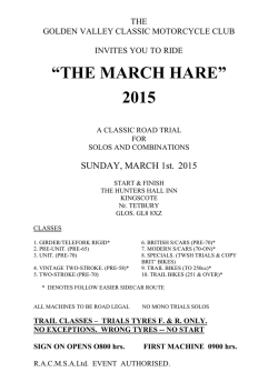 &ldquo;THE MARCH HARE&rdquo; 2015 - Golden Valley Classic Motorcycle Club