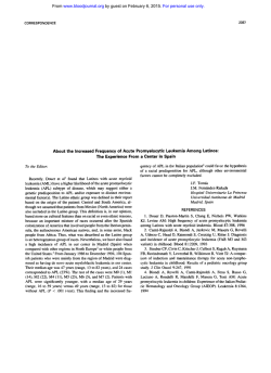 About the Increased Frequency of Acute Promyelocytic