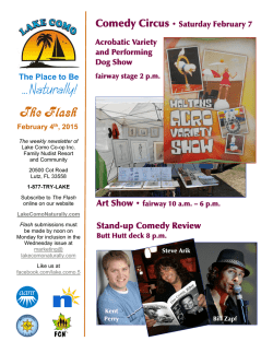 Flash newsletter - Lake Como Family Nudist Resort