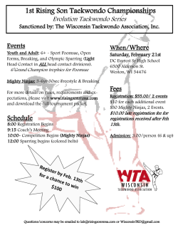 1st Rising Son Taekwondo Championships