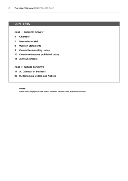 CONTENTS - publications.parliament