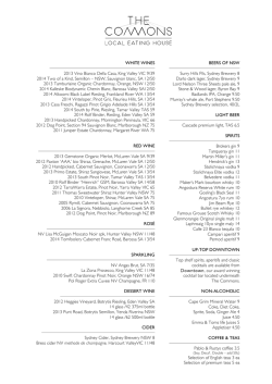 WHITE WINES 2013 Vino Bianco Della Casa, King