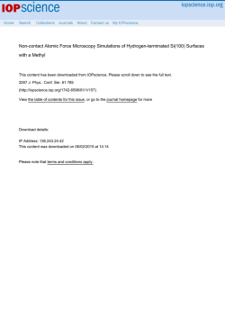 Non-contact Atomic Force Microscopy Simulations of