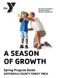 Spring Program Guide - Ashtabula County YMCA