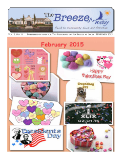 Vol. 2, No. 11 Published by and for The Residents of Sea Breeze at