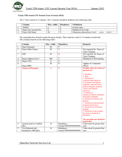 CSV format - Mauritius Network Services