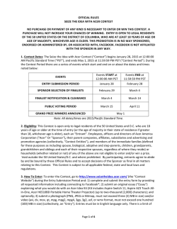 OFFICIAL RULES SEIZE THE IDEA WITH ACER CONTEST NO