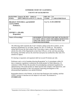 tentative ruling - Crime and Consequences Blog