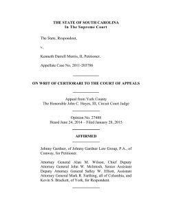 State v. Morris - South Carolina Judicial Department