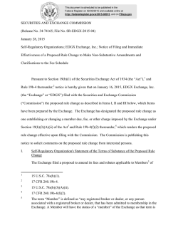 SECURITIES AND EXCHANGE COMMISSION