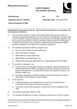 Official Record Series 4 United Kingdom Civil Aviation Authority