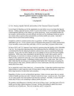 EMBARGOED UNTIL 6:00 p.m. CDT