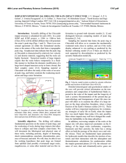 IODP-ICDP EXPEDITION 364: DRILLING THE K