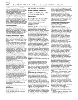 Federal Register/Vol. 80, No. 19/Thursday, January 29, 2015/Rules