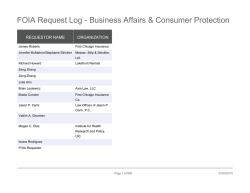 FOIA Request Log - Data Portal