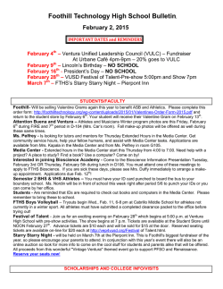 Foothill Technology High School Bulletin