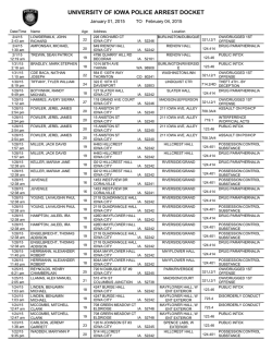 the latest Arrest Docket - University of Iowa Department of Public