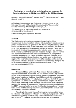 Ebola virus is evolving but not changing: no evidence for