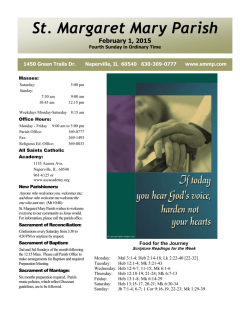 St. Margaret Mary Parish February 1, 2015