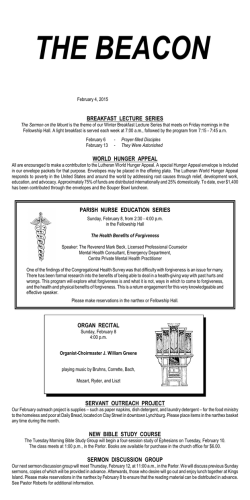 THE BEACON - Holy Trinity Lutheran Church