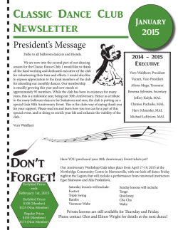 Newsletter - Classic Dance Club