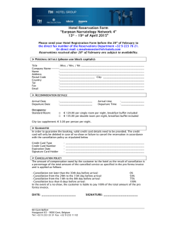 Reservation form UGent - European Narratology Network