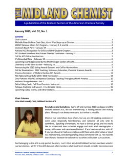 Current Issue of The Midland Chemist